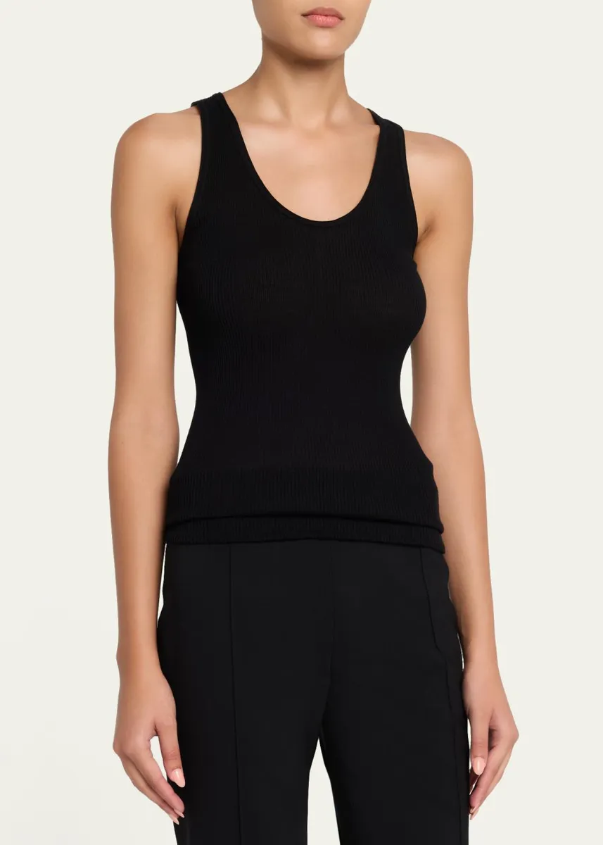 The Row Danel Wool-Silk Rib Tank Top | Thumbnail 4 The Row Danel Wool-Silk Rib Tank Top | Thumbnail 4