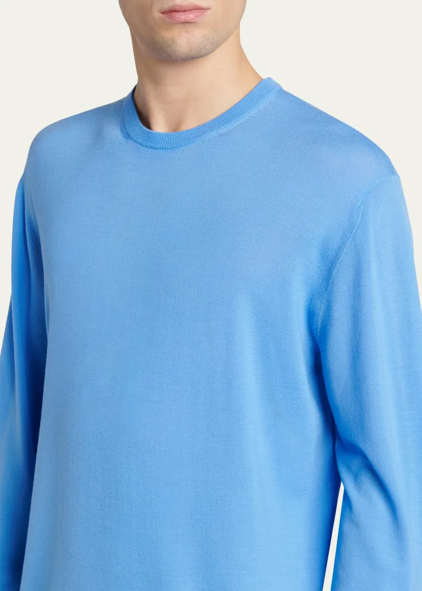 Tom Ford Men's Fine Merino Wool Crewneck Sweater | Thumbnail 5