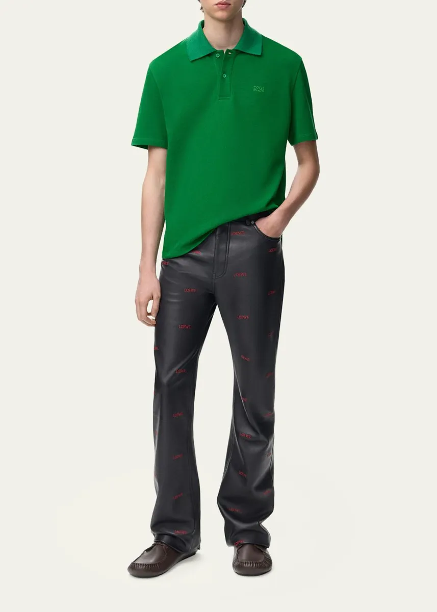Loewe Men's Cotton Pique Polo Shirt | Thumbnail 2 Loewe Men's Cotton Pique Polo Shirt | Thumbnail 2