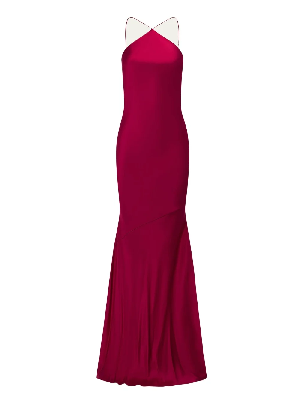 Halter Silk Satin Trumpet Gown Halter Silk Satin Trumpet Gown