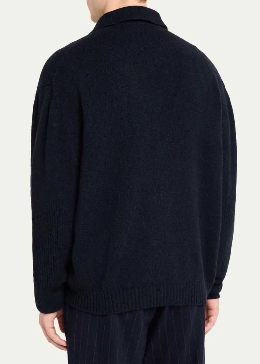 Sease Men's Coarsehair Cashmere Polo Shirt | Thumbnail 3