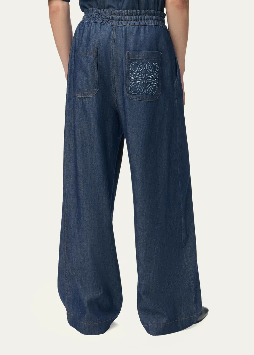 Loewe Men's Denim Drawstring Trousers | Thumbnail 3 Loewe Men's Denim Drawstring Trousers | Thumbnail 3