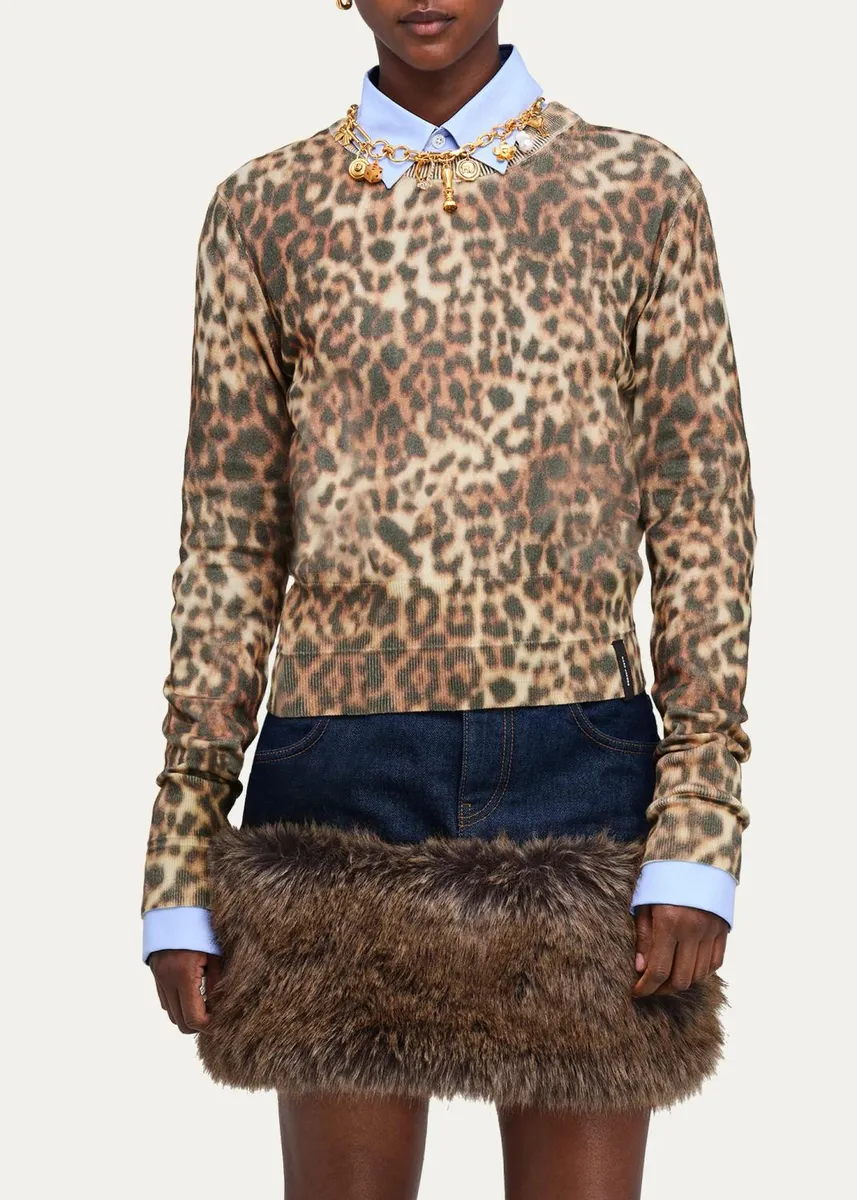 Marc Jacobs Leopard-Print Cotton Sweater | Thumbnail 2 Marc Jacobs Leopard-Print Cotton Sweater | Thumbnail 2