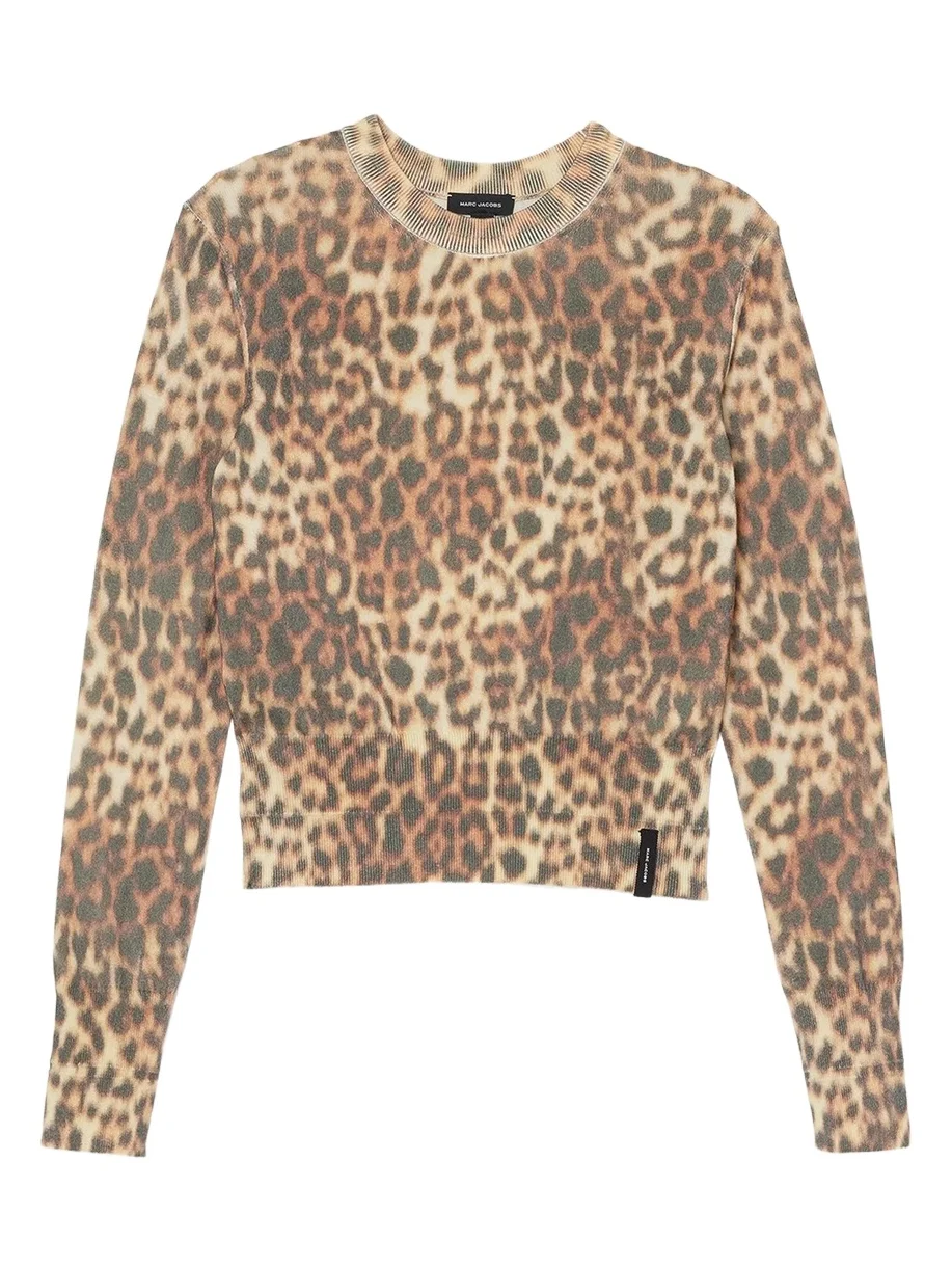 Leopard-Print Cotton Sweater