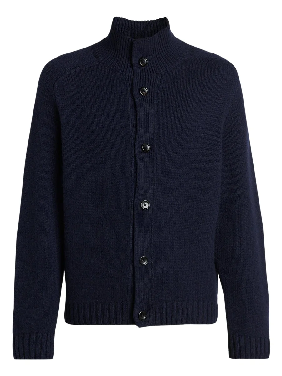 Tom Ford Men's Coarsehair Cashmere Rib-Knit Cardigan