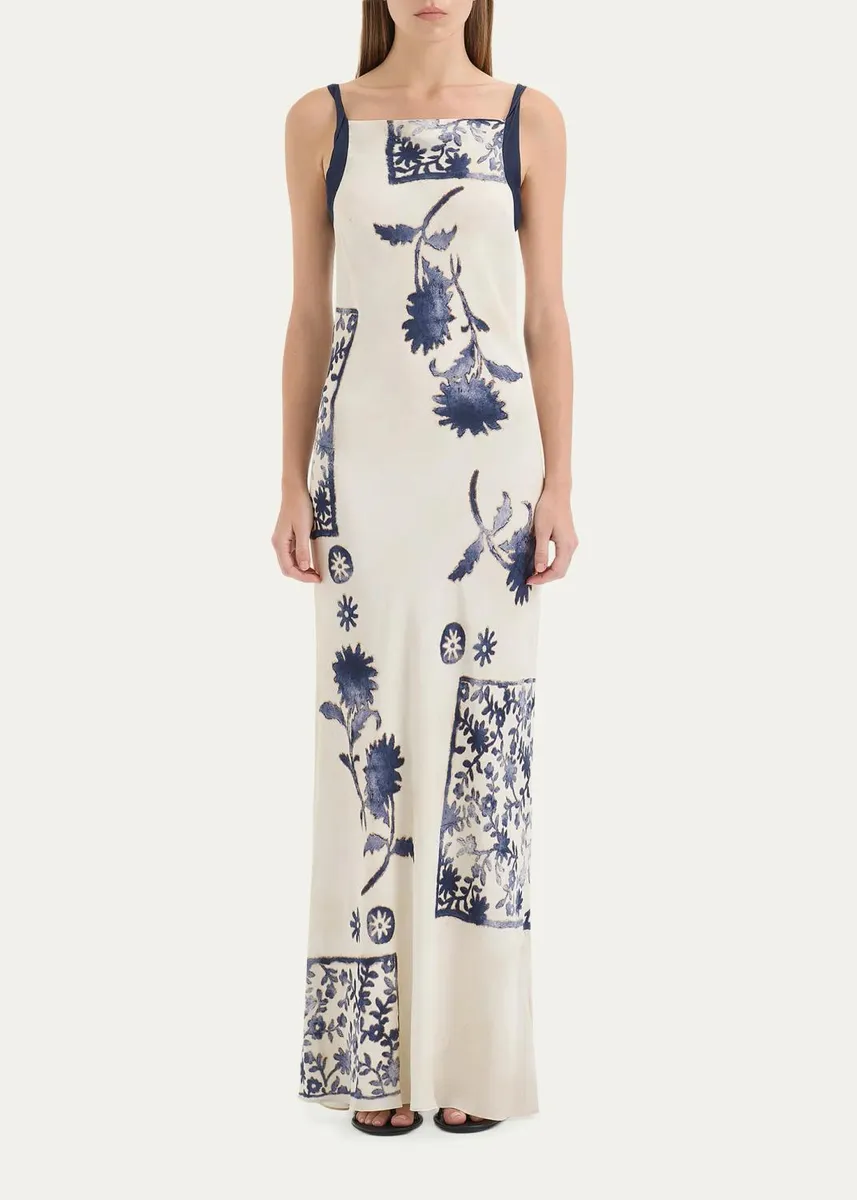 SIR. Phillipa Stamp-Print Maxi Slipdress | Thumbnail 2 SIR. Phillipa Stamp-Print Maxi Slipdress | Thumbnail 2