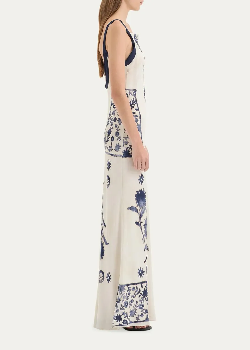 SIR. Phillipa Stamp-Print Maxi Slipdress | Thumbnail 4 SIR. Phillipa Stamp-Print Maxi Slipdress | Thumbnail 4