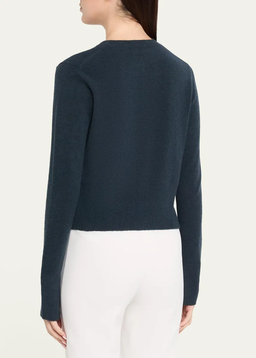 Erdem Flower Embroidered Cashmere-Wool Crewneck Cardigan | Thumbnail 3 Erdem Flower Embroidered Cashmere-Wool Crewneck Cardigan | Thumbnail 3