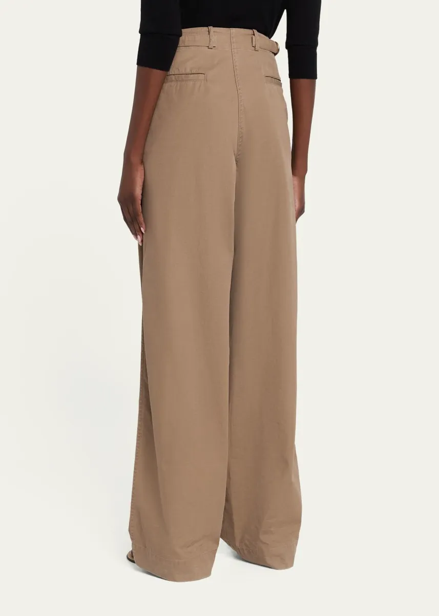 The Row Fadry Cotton Gabardine Wide-Leg Carpenter Pants | Thumbnail 3