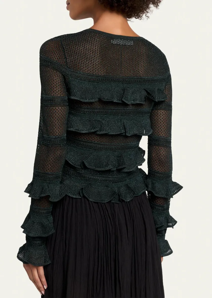 Zimmermann Valiant Lace Ruffle-Tiered Top | Thumbnail 3 Zimmermann Valiant Lace Ruffle-Tiered Top | Thumbnail 3