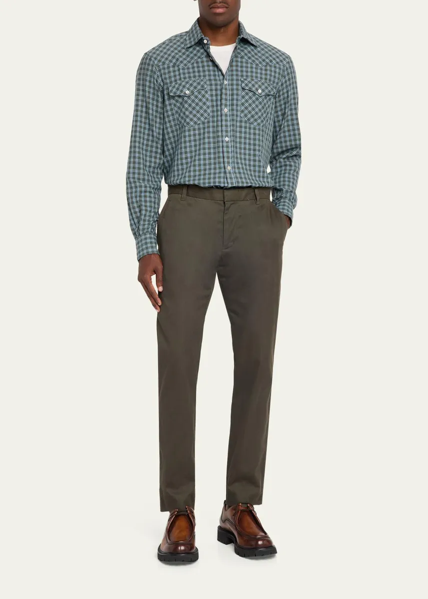 Massimo Alba Men's Check Cotton Arizona Shirt | Thumbnail 2 Massimo Alba Men's Check Cotton Arizona Shirt | Thumbnail 2