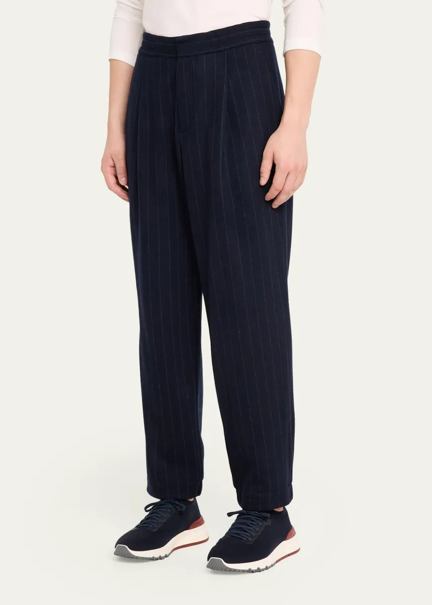 Sease Men's Brushed Jersey Wool-Cashmere Joggers | Thumbnail 4 Sease Men's Brushed Jersey Wool-Cashmere Joggers | Thumbnail 4