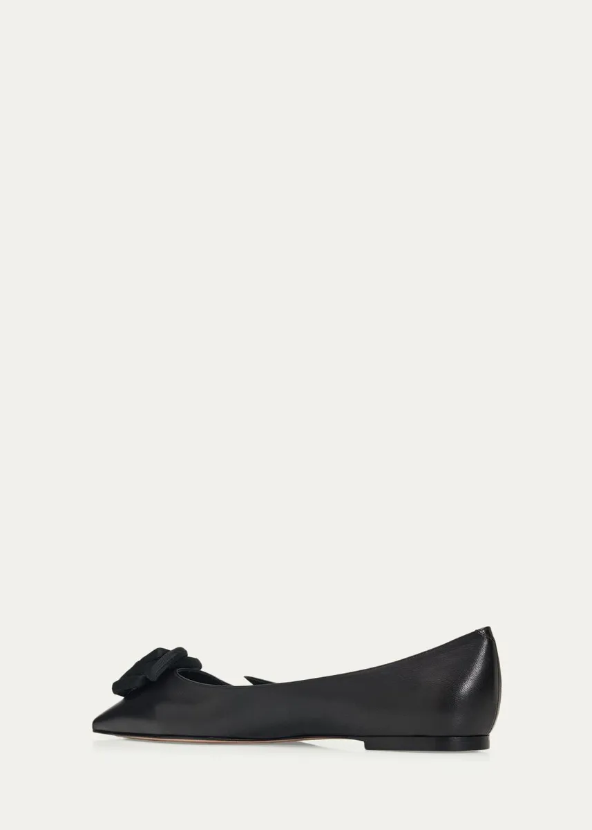 Roger Vivier I Love Vivier Rose Leather Ballerina Flats | Thumbnail 4