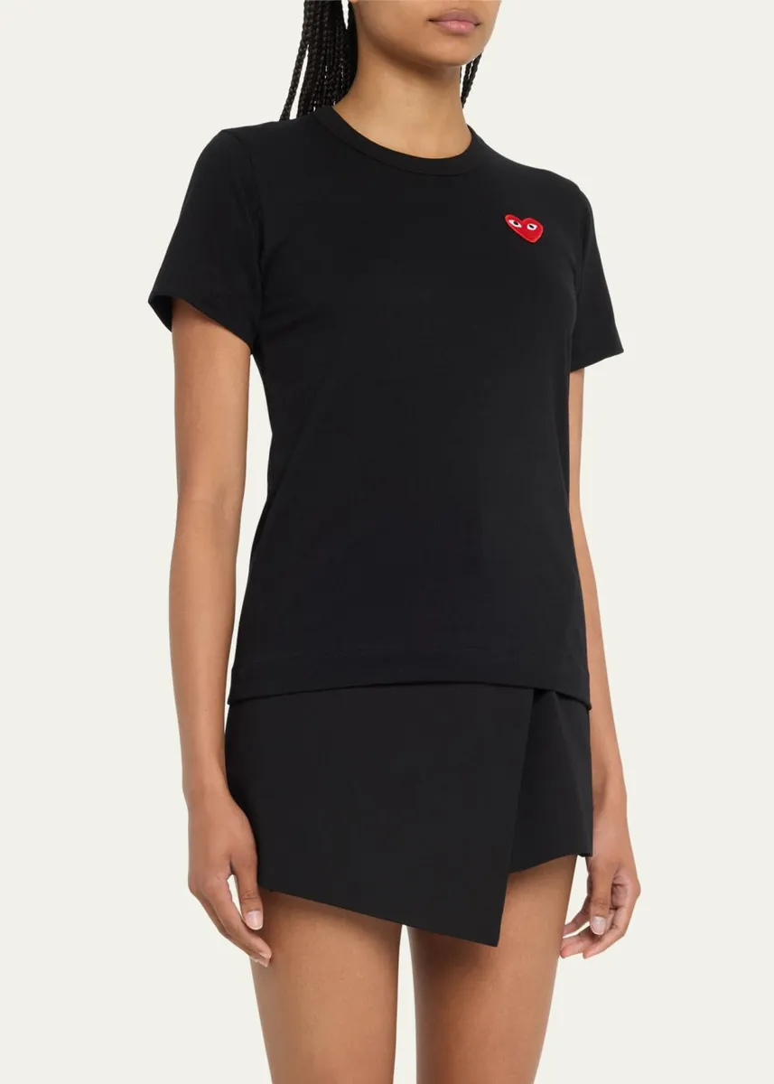 CDG Play Heart Logo Short-Sleeve Cotton T-Shirt | Thumbnail 4 CDG Play Heart Logo Short-Sleeve Cotton T-Shirt | Thumbnail 4