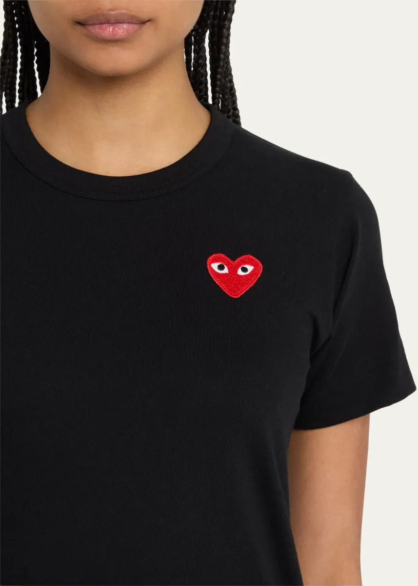 CDG Play Heart Logo Short-Sleeve Cotton T-Shirt | Thumbnail 5 CDG Play Heart Logo Short-Sleeve Cotton T-Shirt | Thumbnail 5