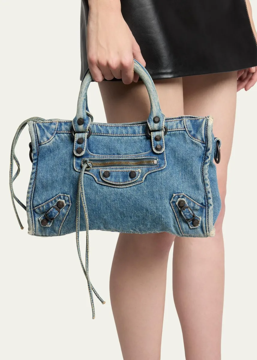 Balenciaga Le City Small Denim Tote Bag | Thumbnail 2