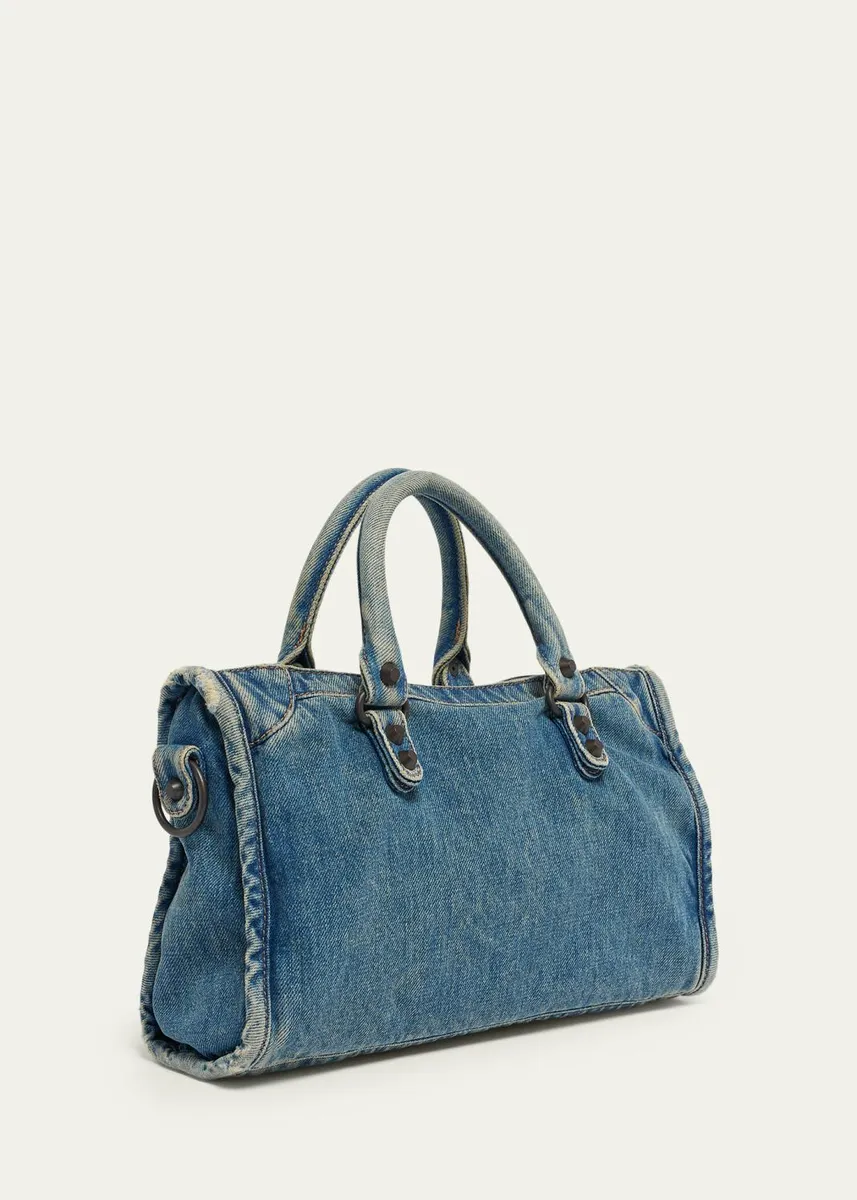 Balenciaga Le City Small Denim Tote Bag | Thumbnail 3