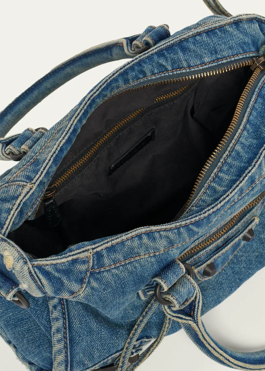 Balenciaga Le City Small Denim Tote Bag | Thumbnail 4