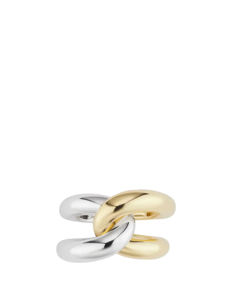 GEMELLA JEWELS 18K Yellow and White Gold Intertwin Ring | Thumbnail 2 GEMELLA JEWELS 18K Yellow and White Gold Intertwin Ring | Thumbnail 2