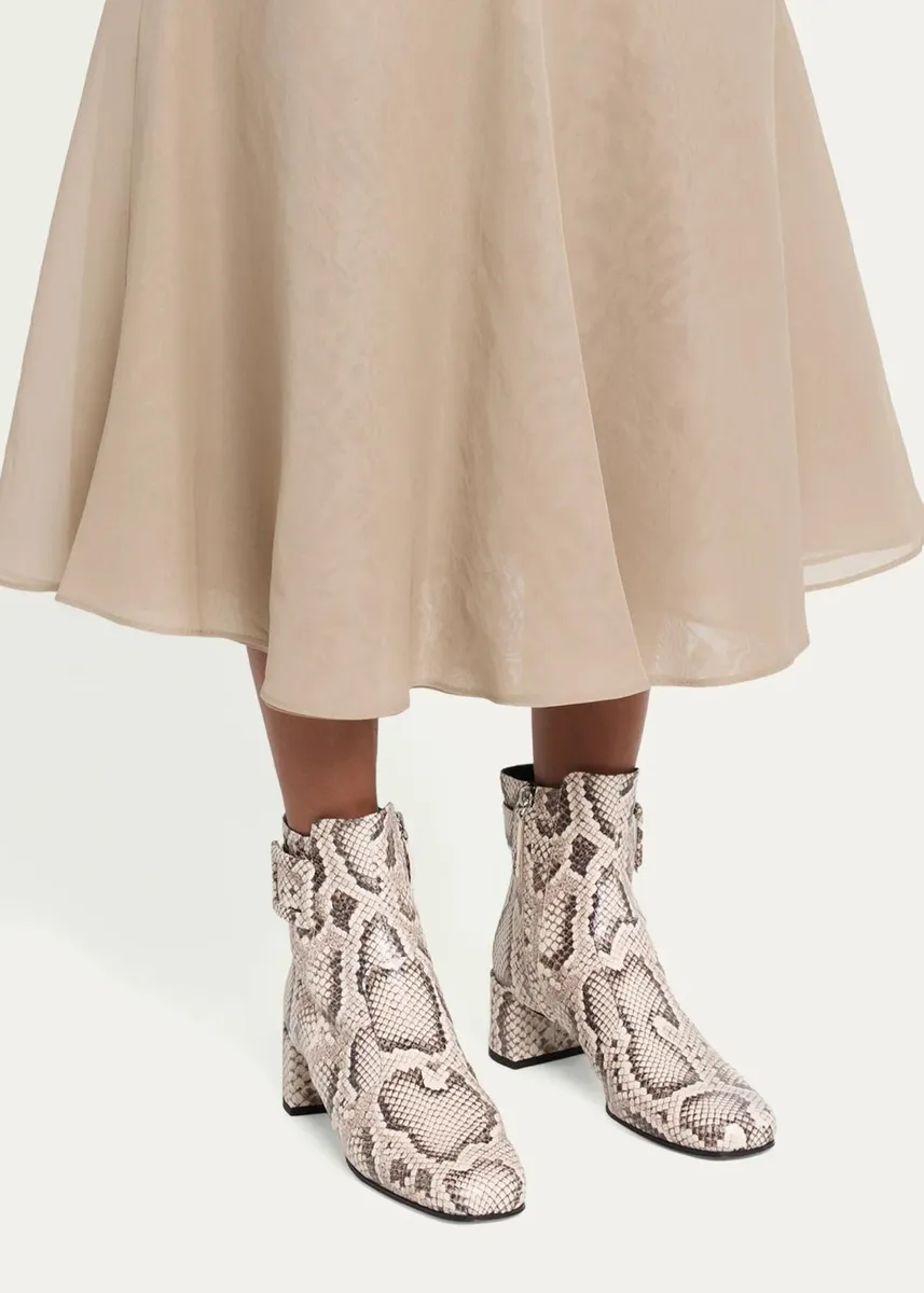 Roger Vivier 45mm Tres Vivier Snake-Printed Leather Ankle Boots | Thumbnail 2 Roger Vivier 45mm Tres Vivier Snake-Printed Leather Ankle Boots | Thumbnail 2