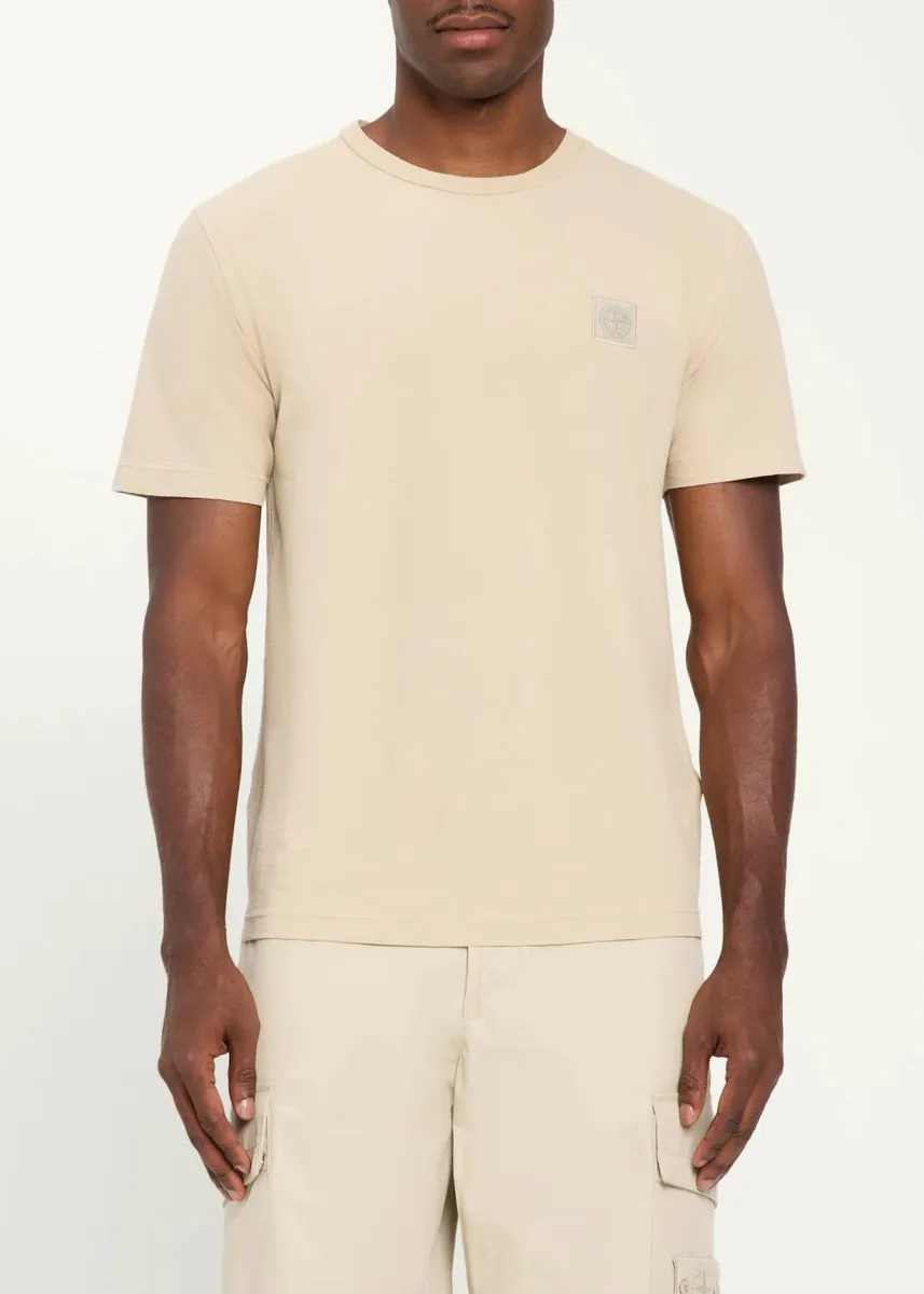 Stone Island Men's Jersey Compass-Patch Crewneck T-Shirt | Thumbnail 4 Stone Island Men's Jersey Compass-Patch Crewneck T-Shirt | Thumbnail 4