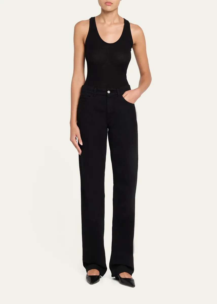 The Row Carlyl Mid-Rise Straight-Leg Jeans | Thumbnail 2