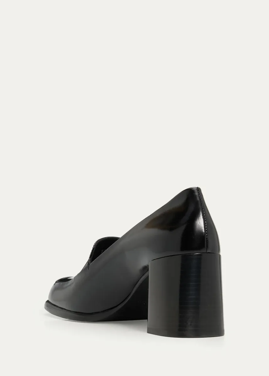 Prada 65mm Mocassini Leather Loafer Pumps | Thumbnail 4 Prada 65mm Mocassini Leather Loafer Pumps | Thumbnail 4