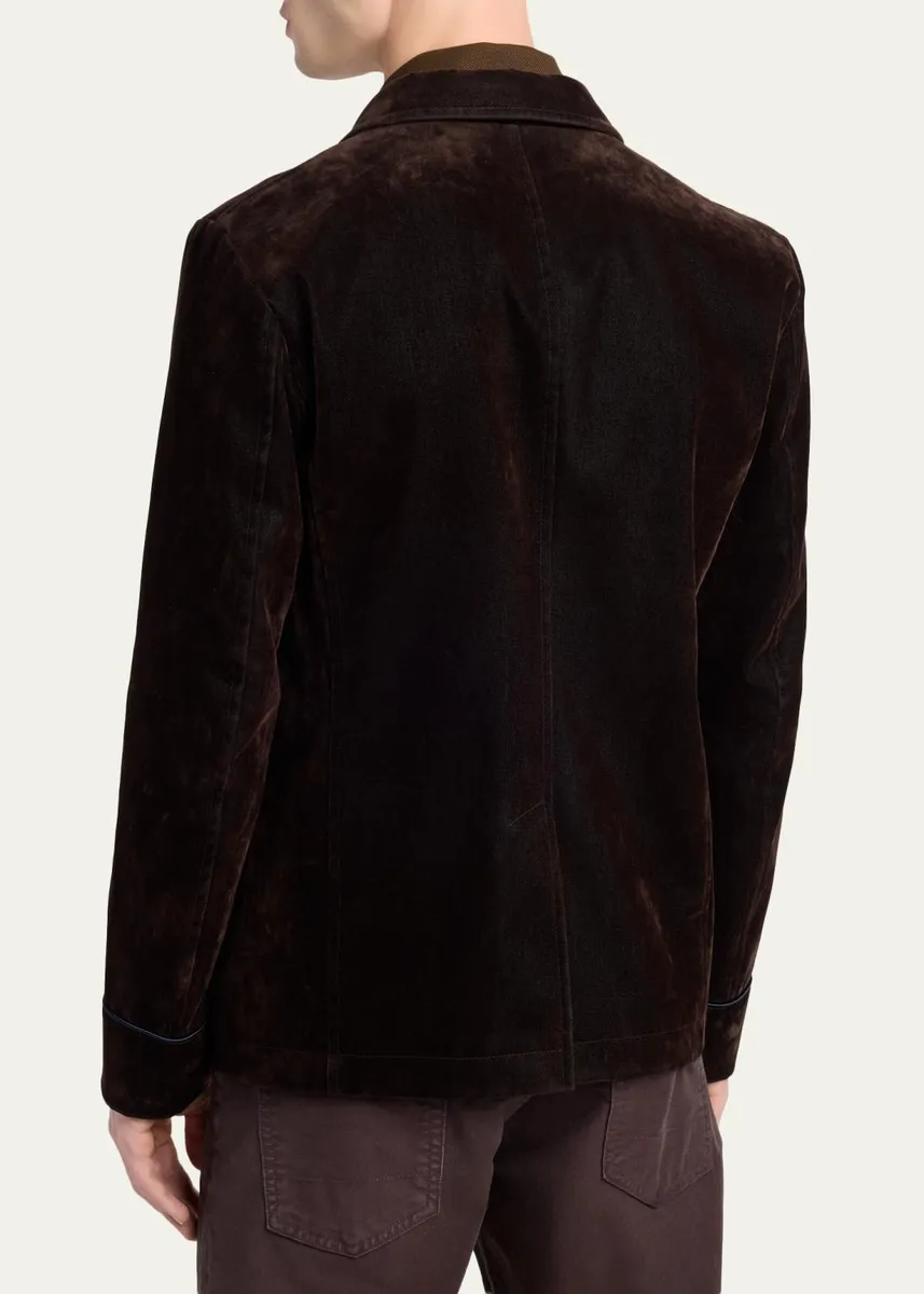 Tom Ford Men's Wool Patch Pocket Single-Breasted Blazer | Thumbnail 3 Tom Ford Men's Wool Patch Pocket Single-Breasted Blazer | Thumbnail 3