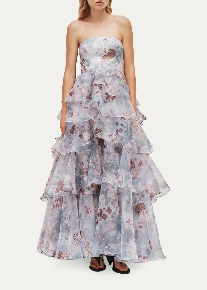 Aje Gabriella Strapless Tiered Ruffle Gown | Thumbnail 2
