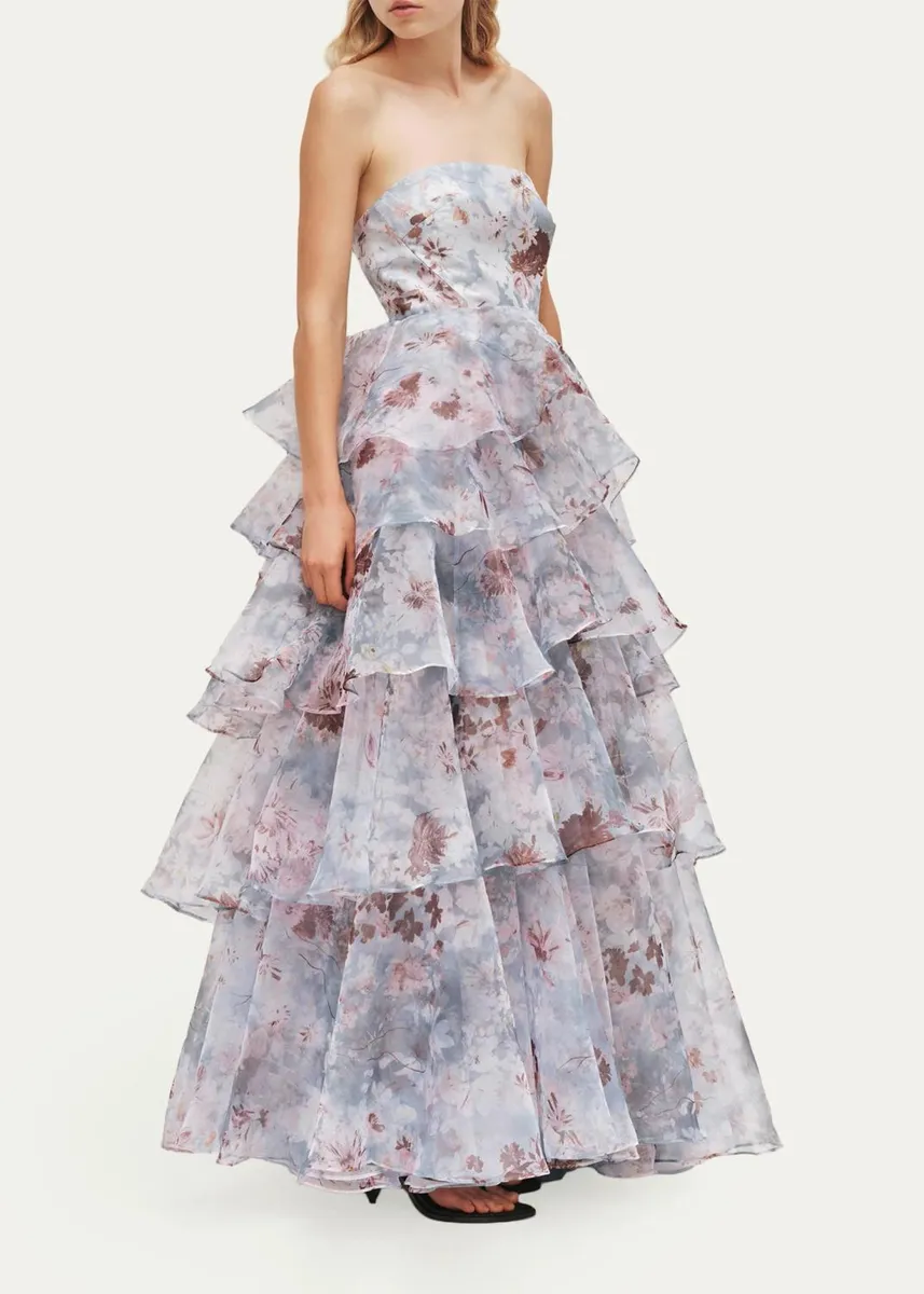Aje Gabriella Strapless Tiered Ruffle Gown | Thumbnail 4