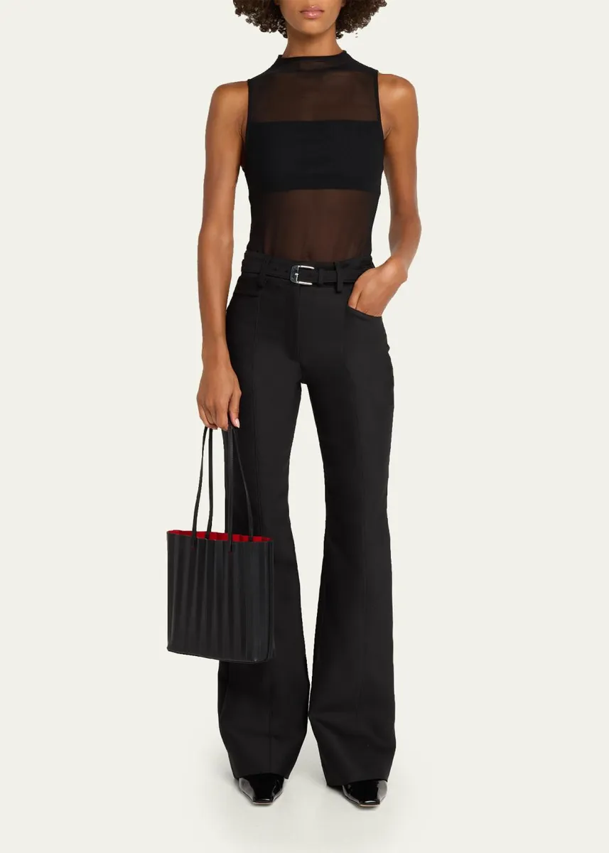 MANSUR GAVRIEL Pleated Filo Leather Tote Bag | Thumbnail 3 MANSUR GAVRIEL Pleated Filo Leather Tote Bag | Thumbnail 3
