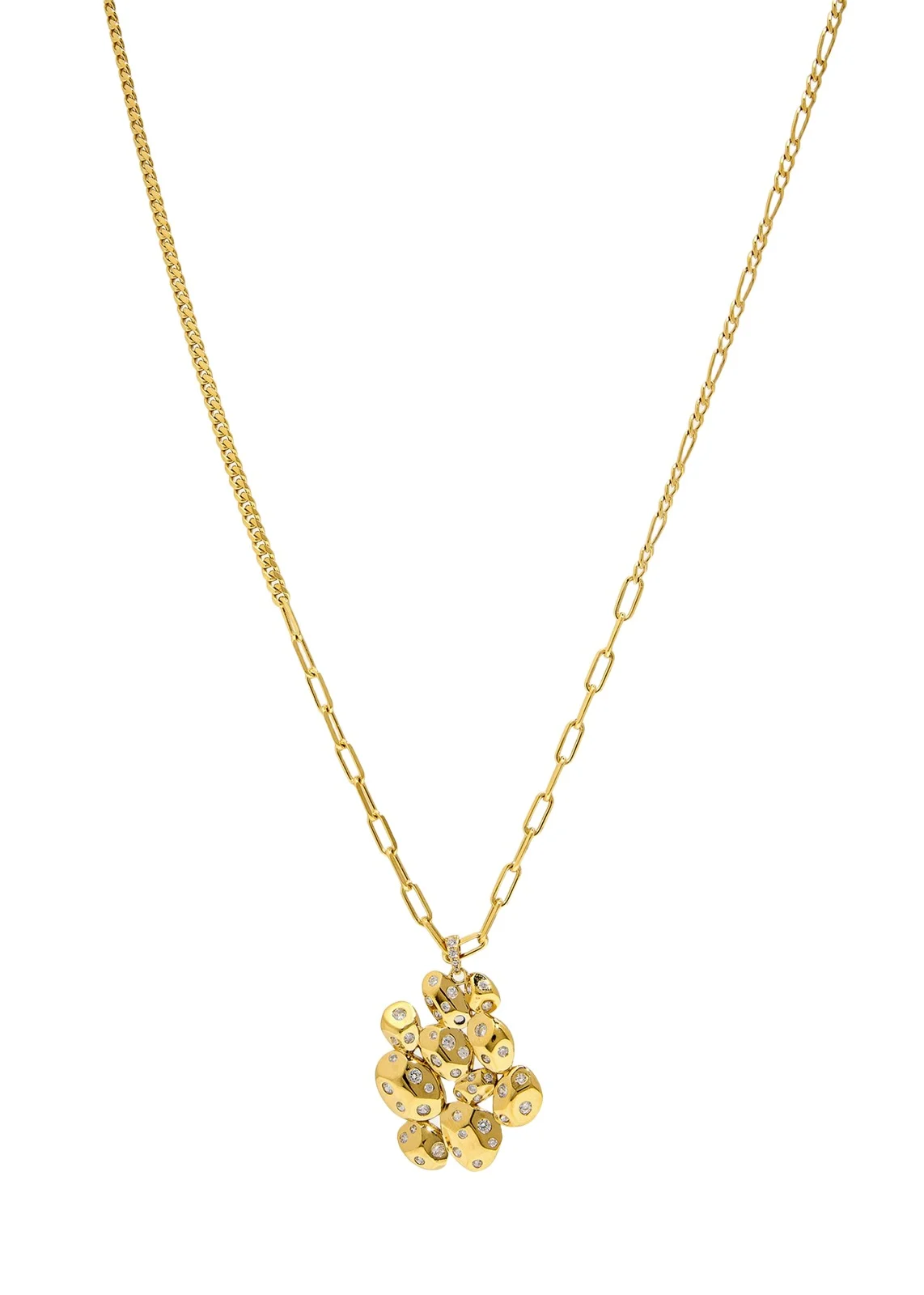 Braque 14K Gold Vermeil Cubic Zirconia Pendant Necklace Braque 14K Gold Vermeil Cubic Zirconia Pendant Necklace