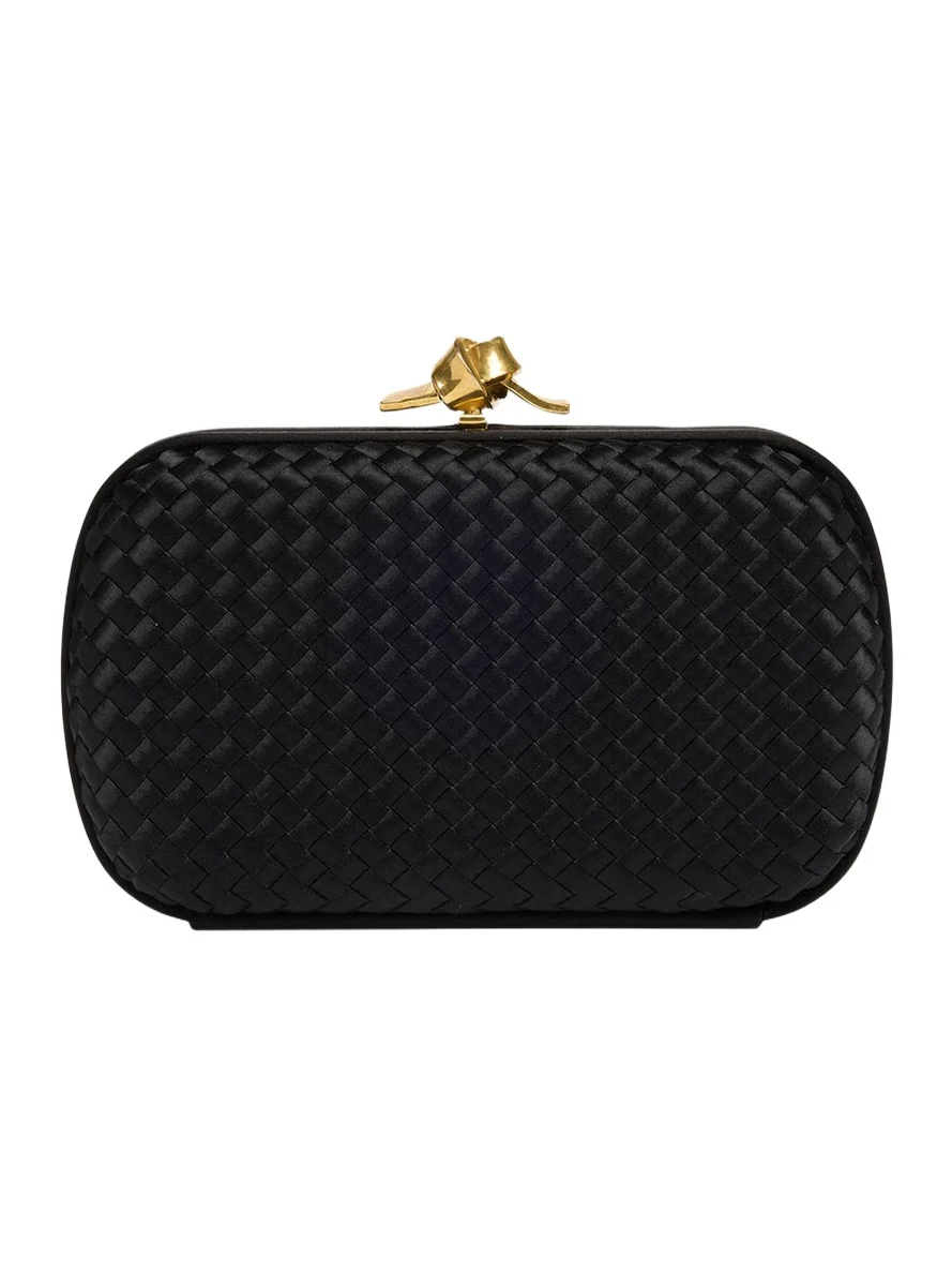 Bottega Veneta Intrecciato Knot Clutch Bag