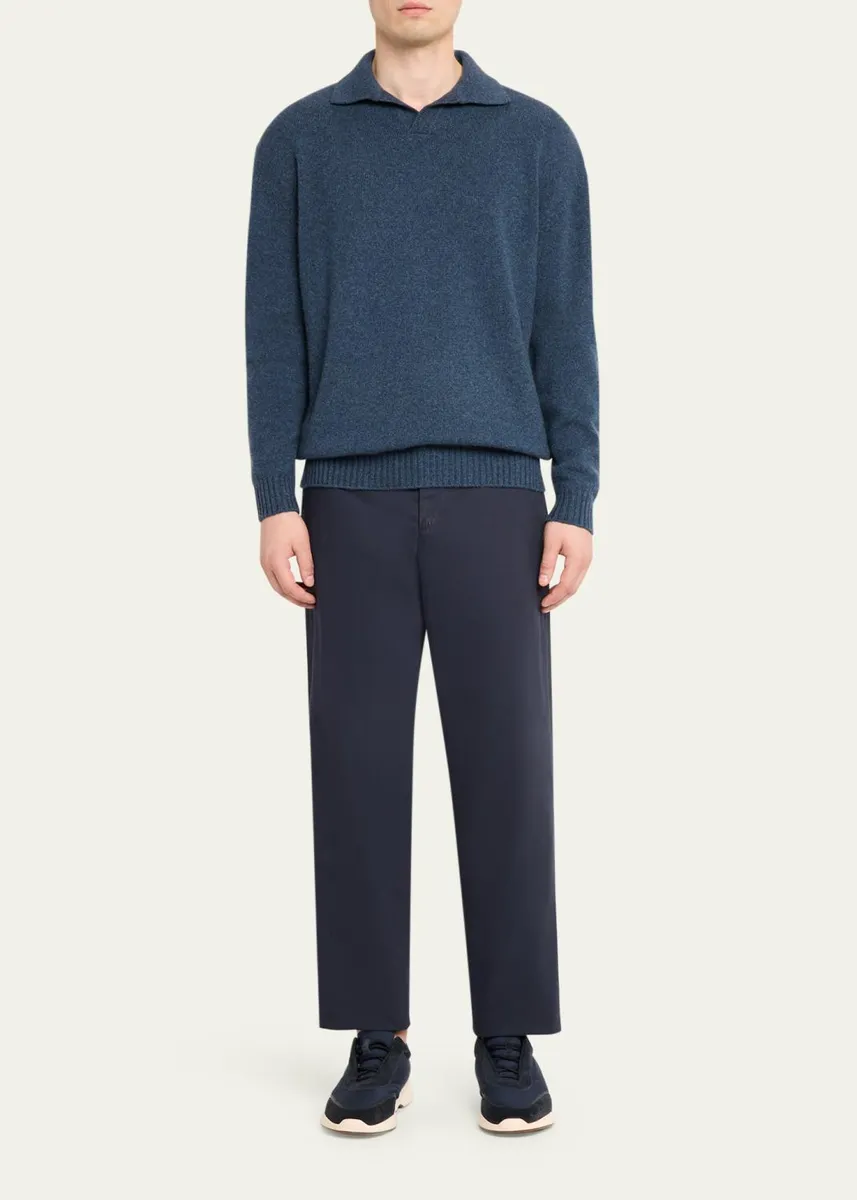 Sease Men's Coarsehair Cashmere Polo Shirt | Thumbnail 2