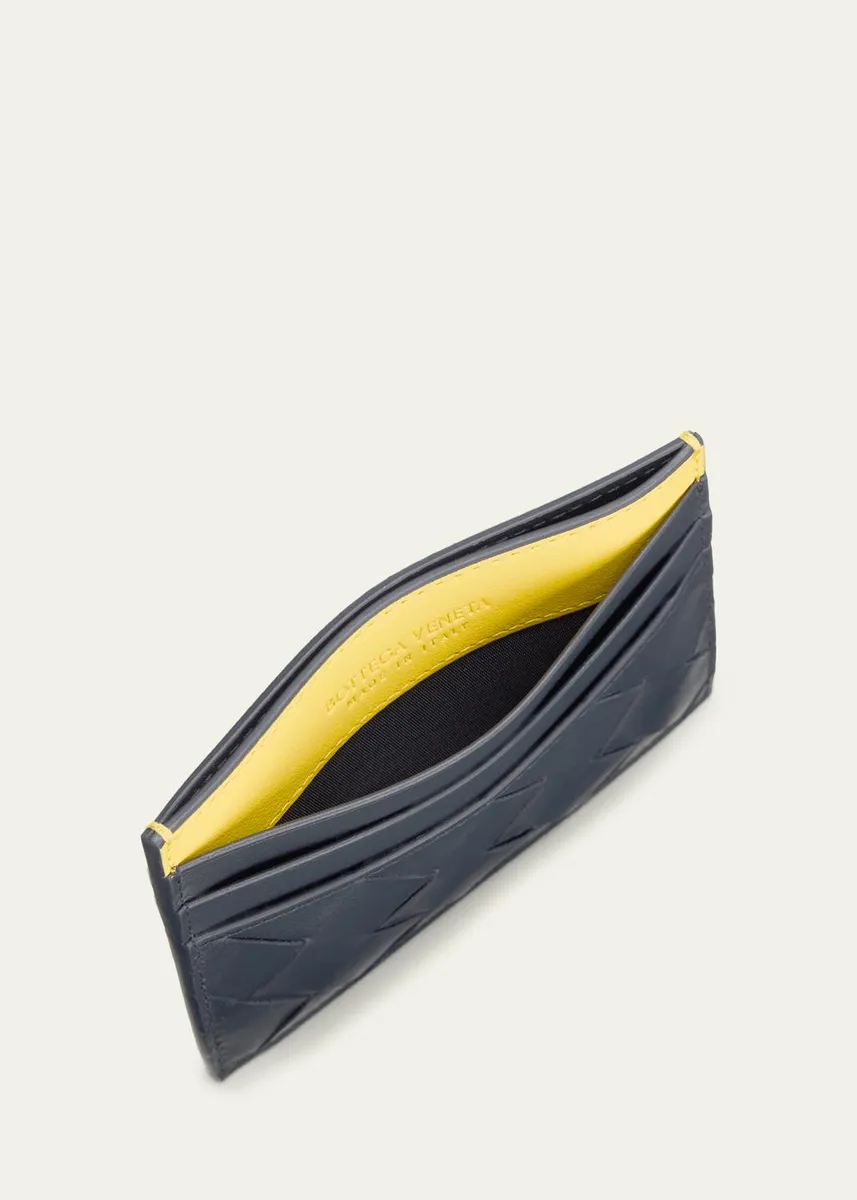 Bottega Veneta Men's Colorblock Leather Card Holder | Thumbnail 3 Bottega Veneta Men's Colorblock Leather Card Holder | Thumbnail 3