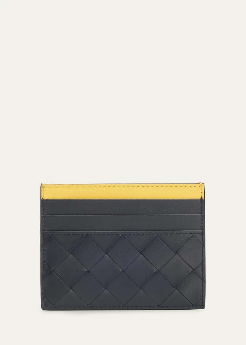 Bottega Veneta Men's Colorblock Leather Card Holder | Thumbnail 4 Bottega Veneta Men's Colorblock Leather Card Holder | Thumbnail 4