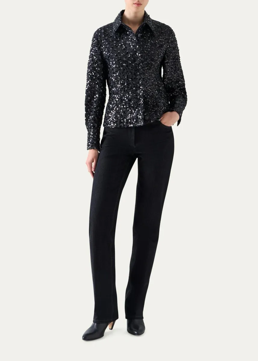 Akris punto Starry Sequined Denim Jacket | Thumbnail 2