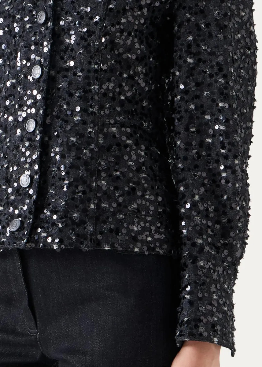 Akris punto Starry Sequined Denim Jacket | Thumbnail 5