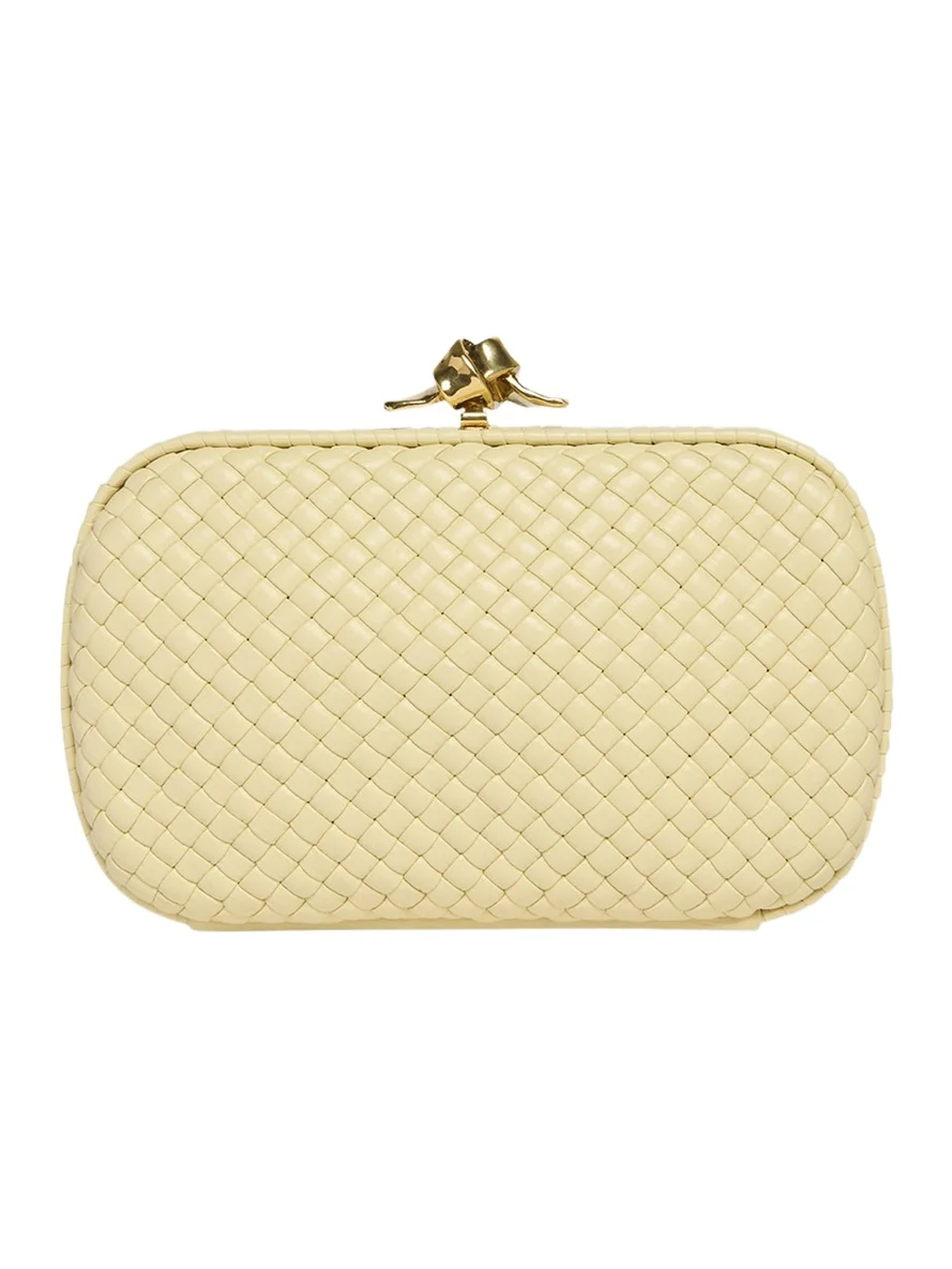 Bottega Veneta Puffy Leather Knot Clutch Bag