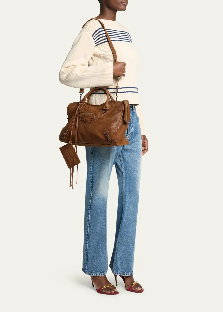 Balenciaga Le City Medium Leather Tote Bag | Thumbnail 5