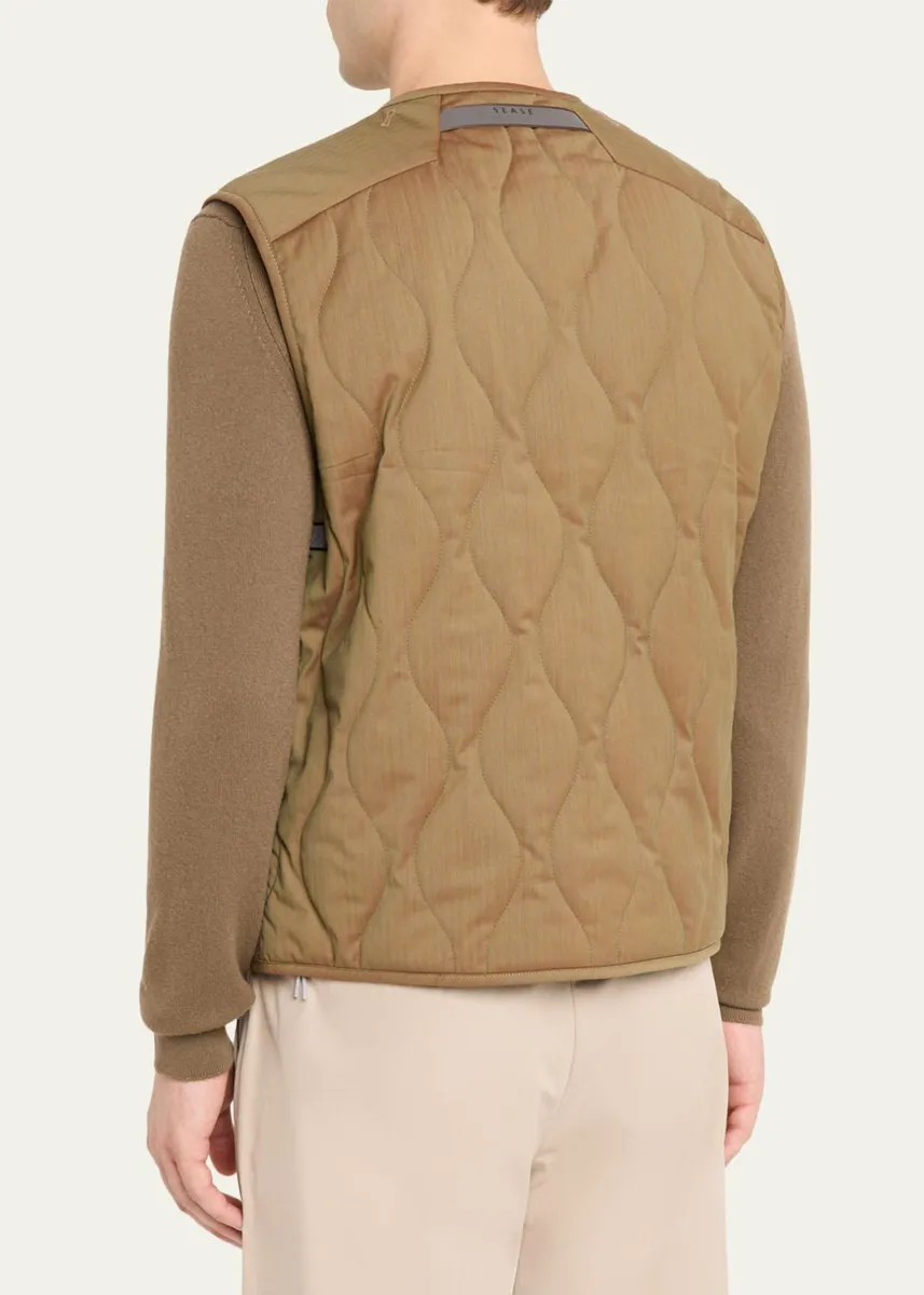 Sease Men's Military-Style Quilted Vest | Thumbnail 3