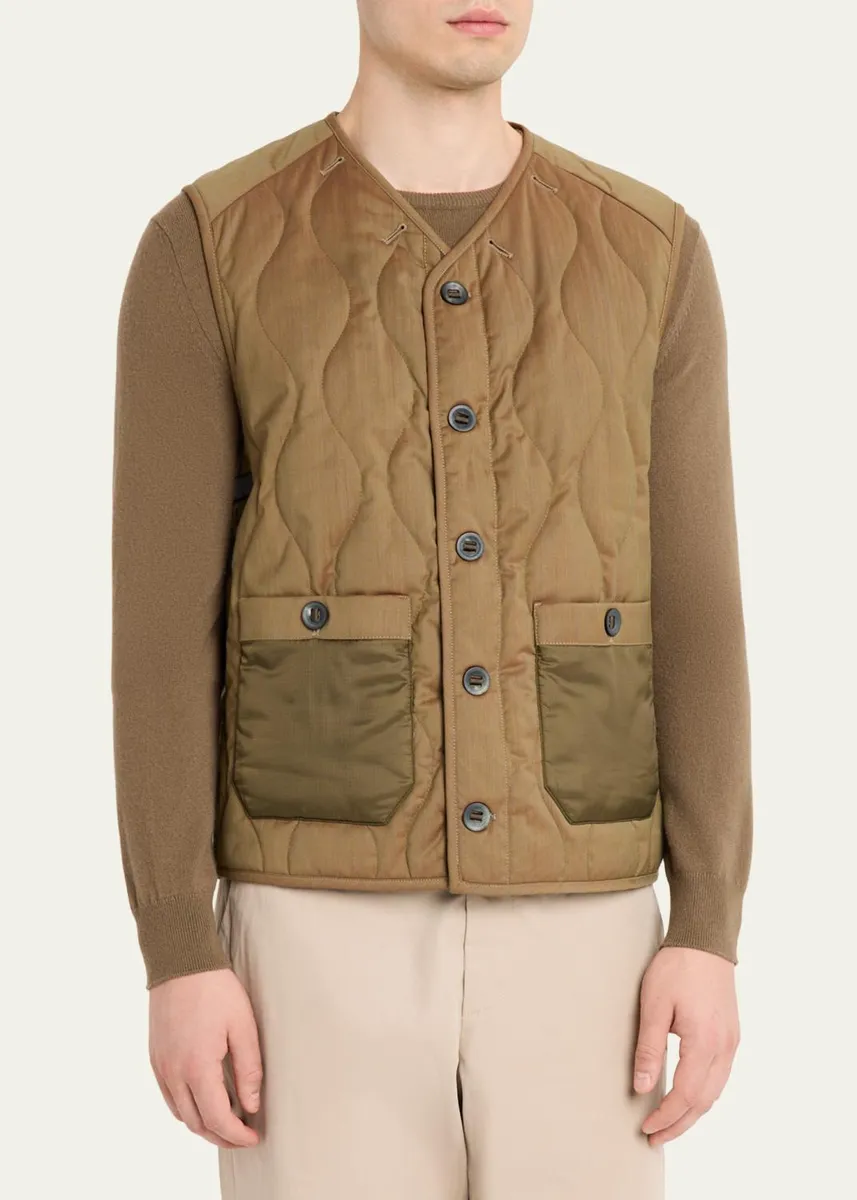 Sease Men's Military-Style Quilted Vest | Thumbnail 4