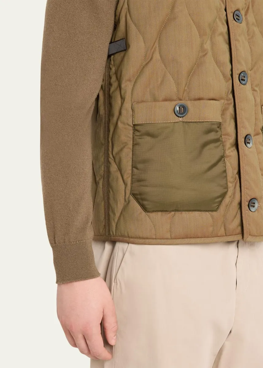 Sease Men's Military-Style Quilted Vest | Thumbnail 5
