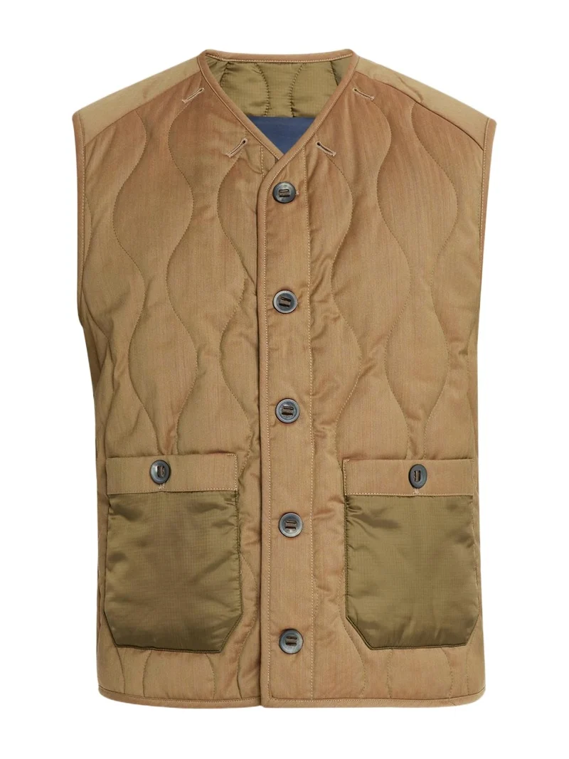 Sease Men's Military-Style Quilted Vest