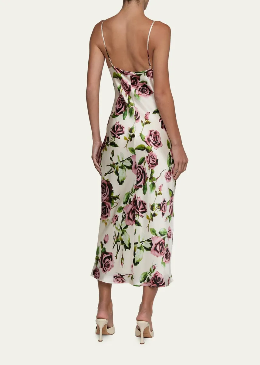 L'Agence Seridie Silk Floral Slip Dress | Thumbnail 3 L'Agence Seridie Silk Floral Slip Dress | Thumbnail 3