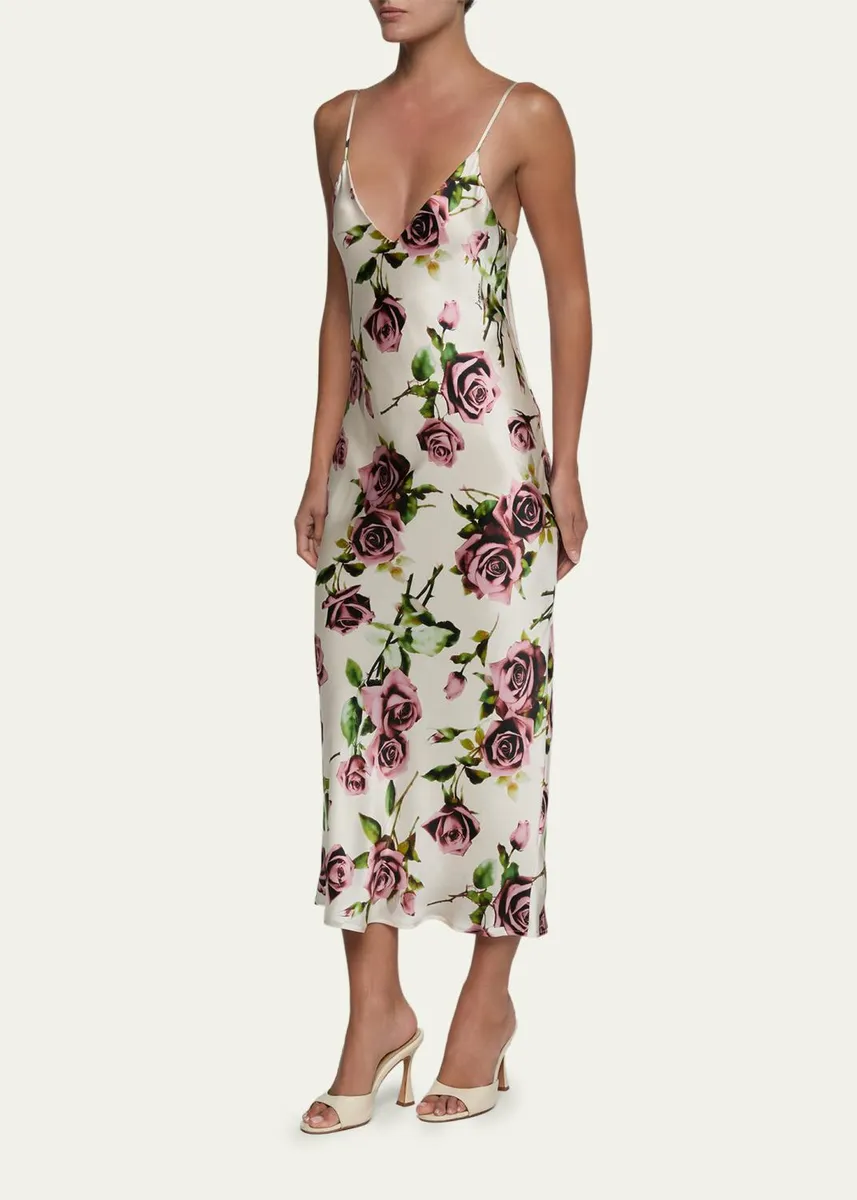 L'Agence Seridie Silk Floral Slip Dress | Thumbnail 4 L'Agence Seridie Silk Floral Slip Dress | Thumbnail 4
