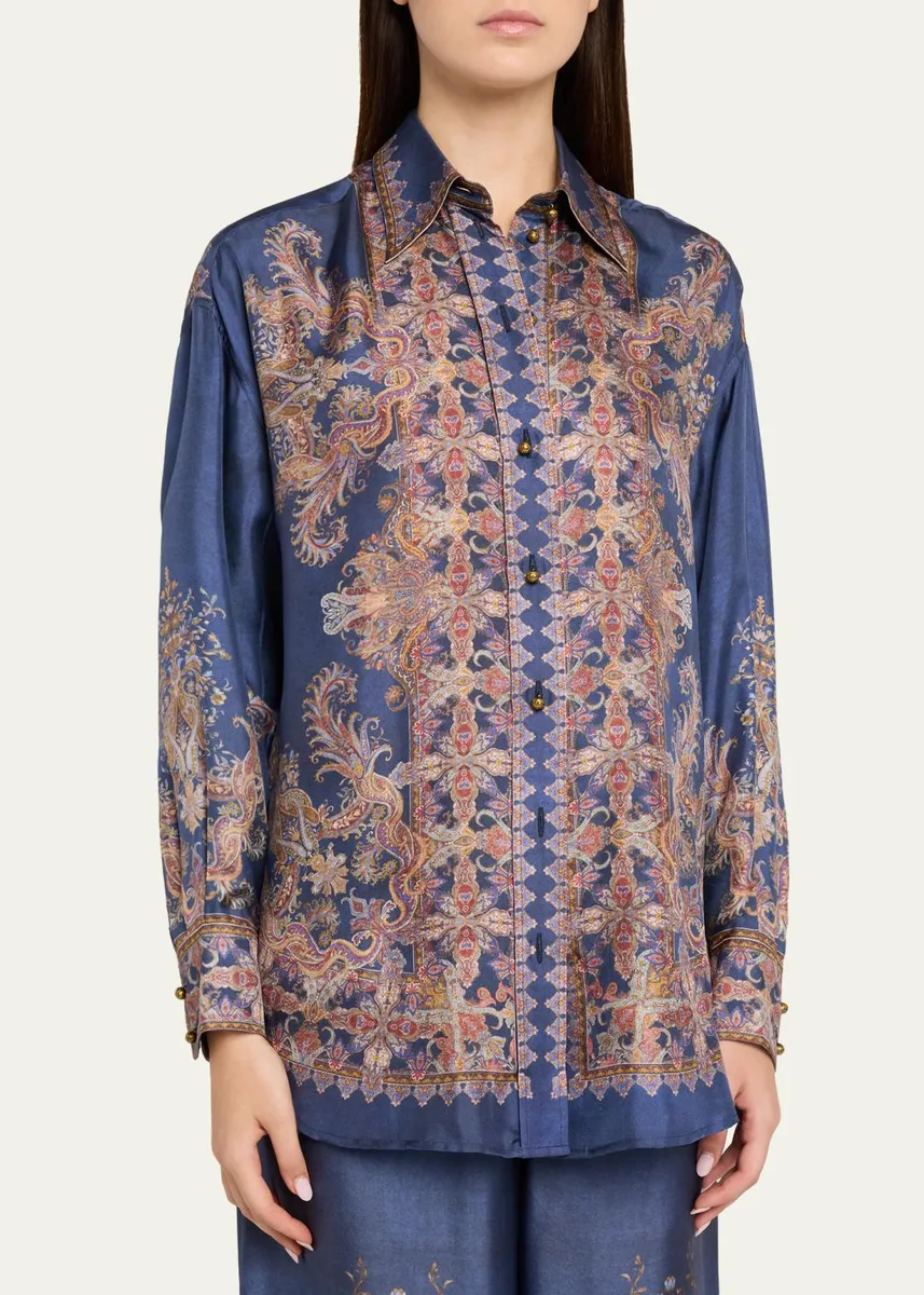 Zimmermann Valiant Relaxed Silk Shirt | Thumbnail 4