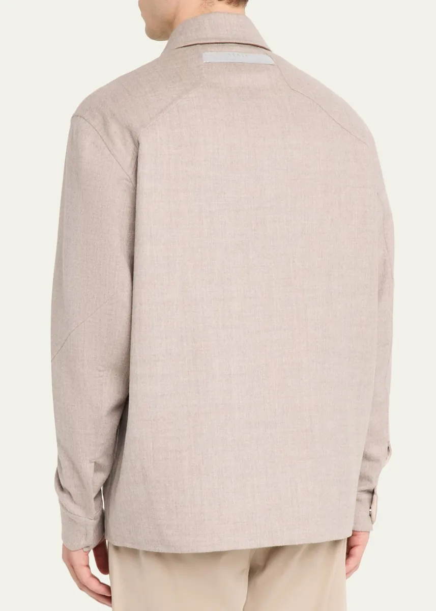 Sease Men's Double Wool-Cashmere Overshirt | Thumbnail 3 Sease Men's Double Wool-Cashmere Overshirt | Thumbnail 3