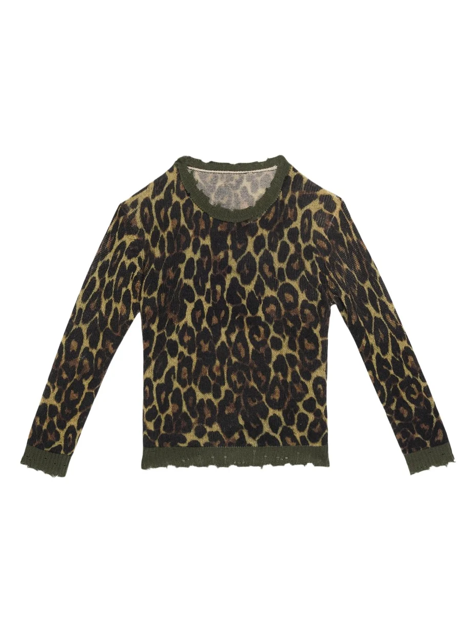 Leopard-Print Cashmere Sweater Leopard-Print Cashmere Sweater