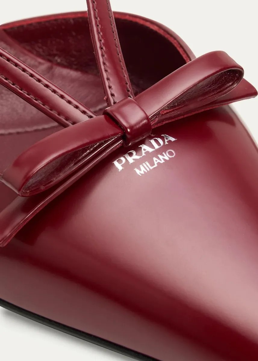 Prada 75mm Strappy Leather Slingback Pumps | Thumbnail 5 Prada 75mm Strappy Leather Slingback Pumps | Thumbnail 5